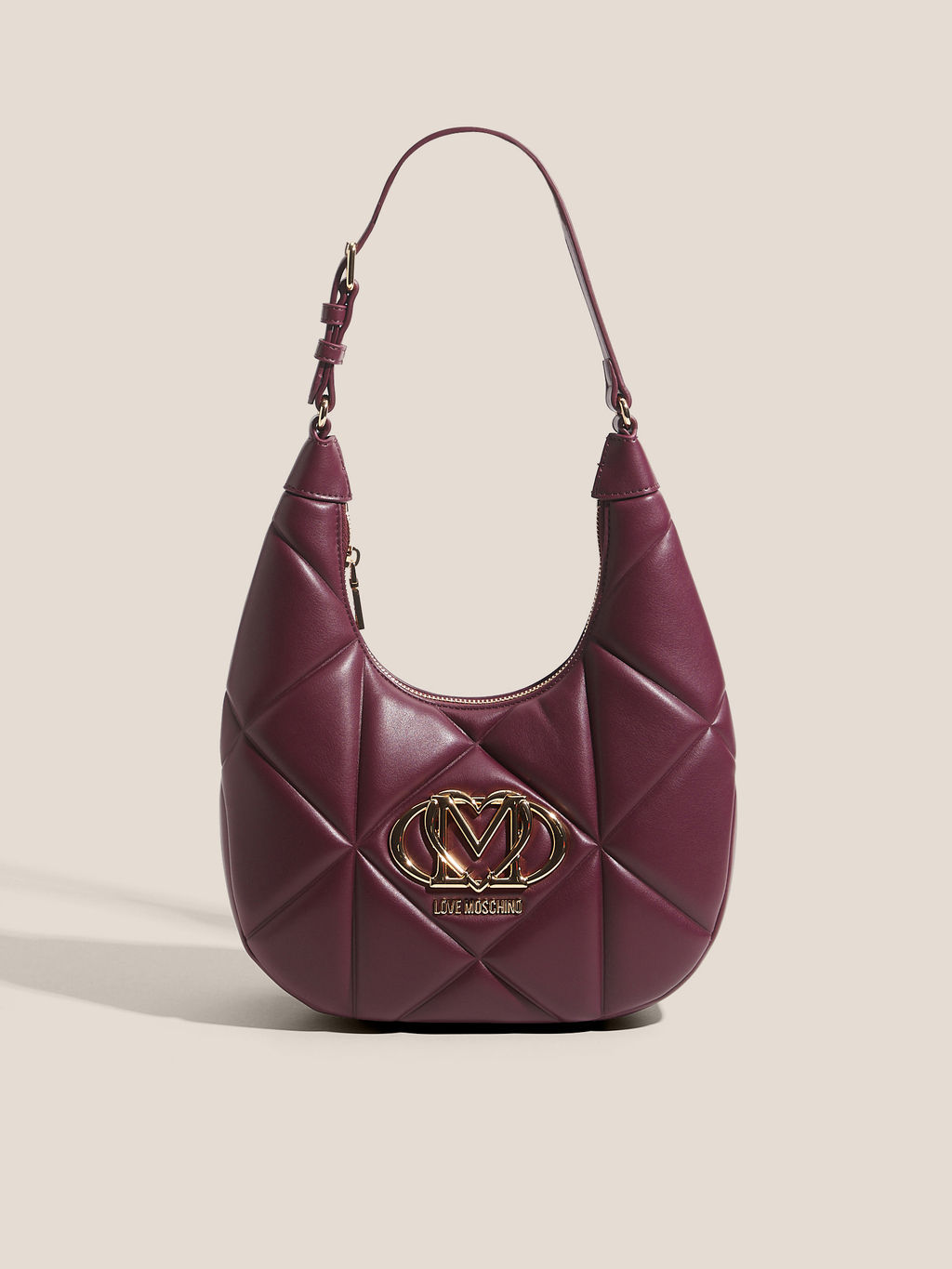 Женская сумка на плечо LOVE MOSCHINO EMBOSSED Q Артикул 4561033, фиолетово-бордовый