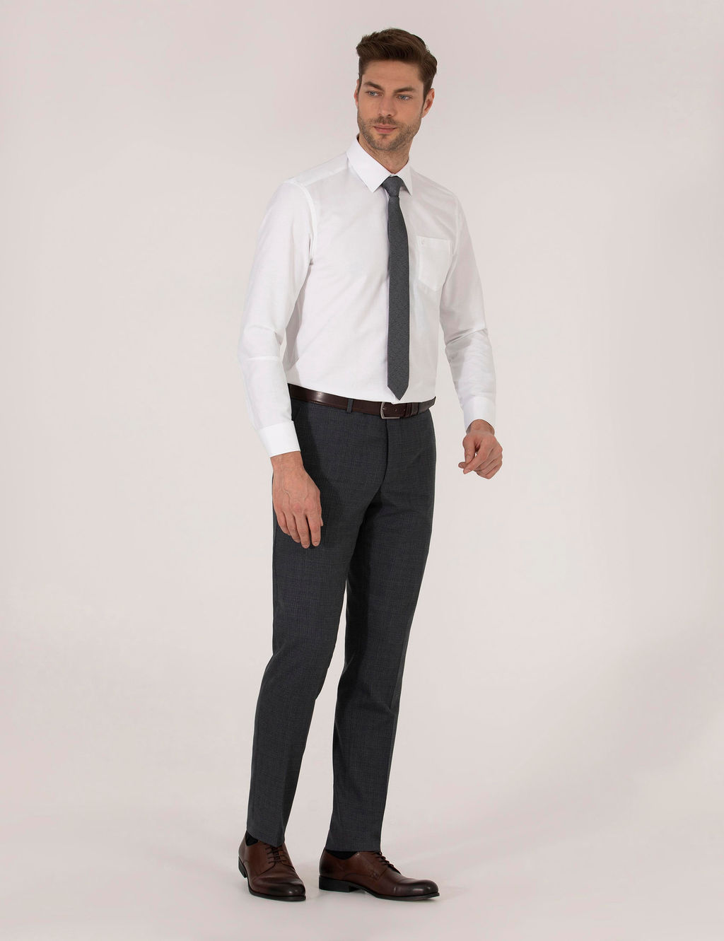 Рубашка Pierre Cardin Regular Fit белая с длинным рукавом