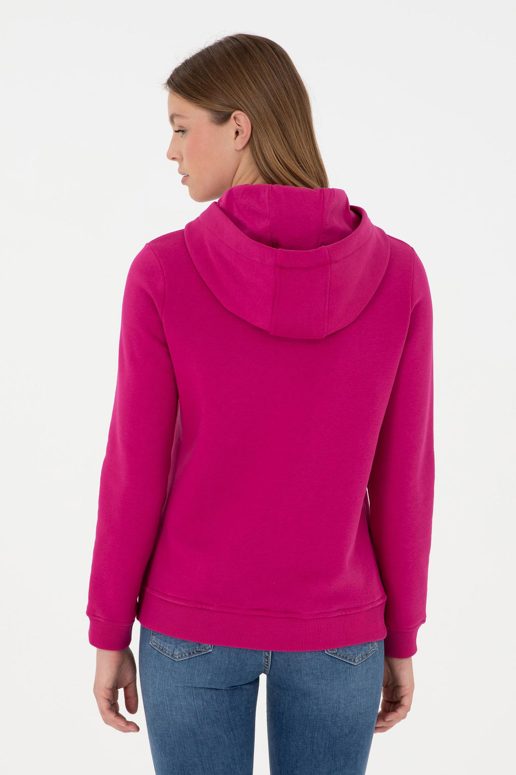 Женский базовый свитшот цвета фуксии Неожиданная скидка в корзине - U.s. polo assn фото 5