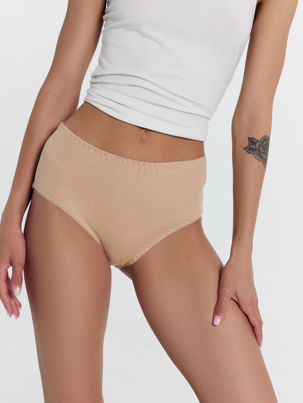 Цена за 2 штуки! Трусы женские макси бежевые мультипак (3 шт.) - Mark formelle фото 2