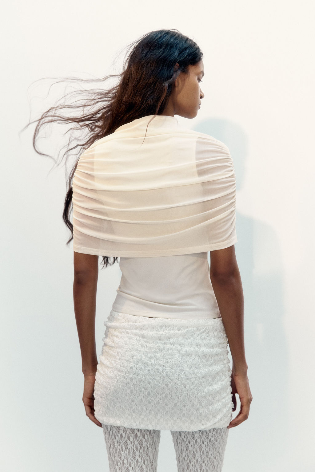 Top de punto con detalle efecto capa - H&m фото 6