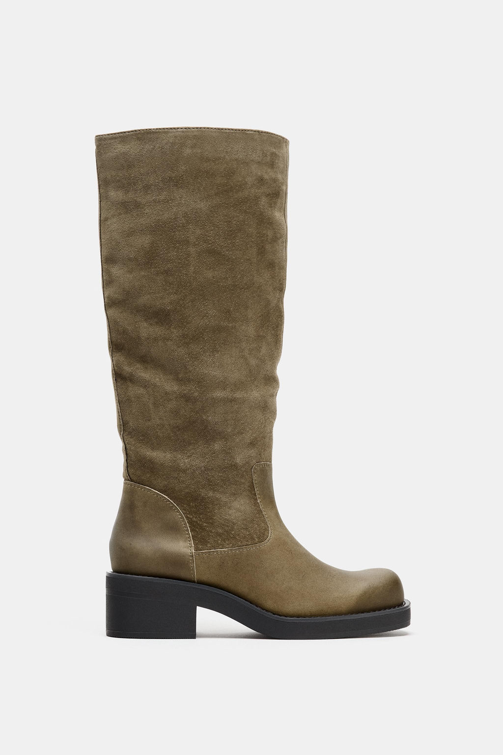 CONTRAST LEATHER BOOTS - Zara фото 3