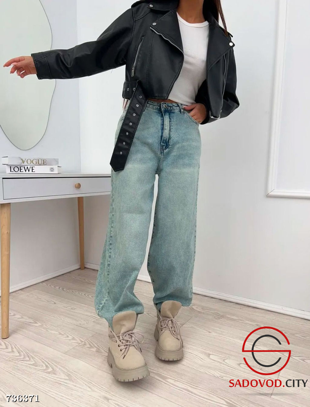 Женские широкие джинсы Багги - Bruno фото 5