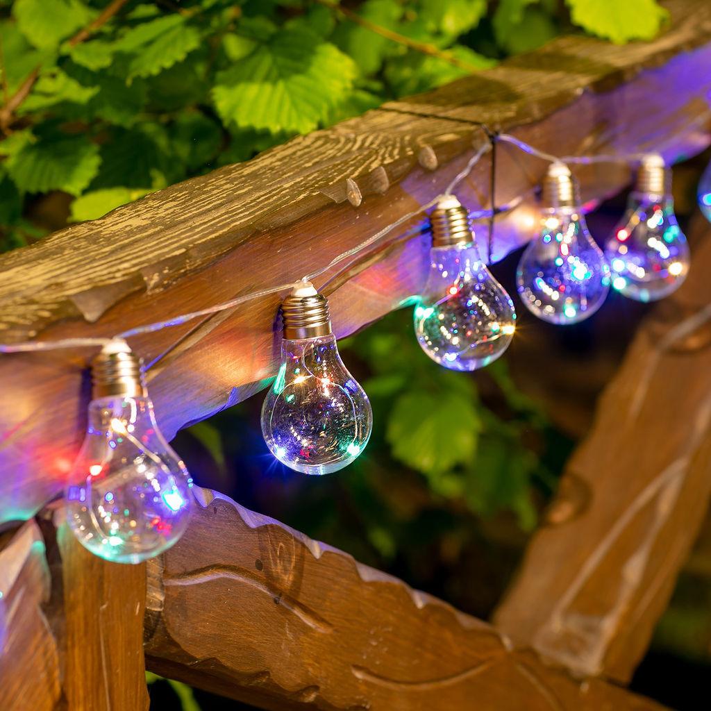 USL-S-126/PT4000 BULBS Садовая гирлянда на солнечной батарее Лампочки. 40 светодиодов. Разноцветный свет. 1*АA Ni-Mh аккумулятор в/к. IP44. TM Uniel