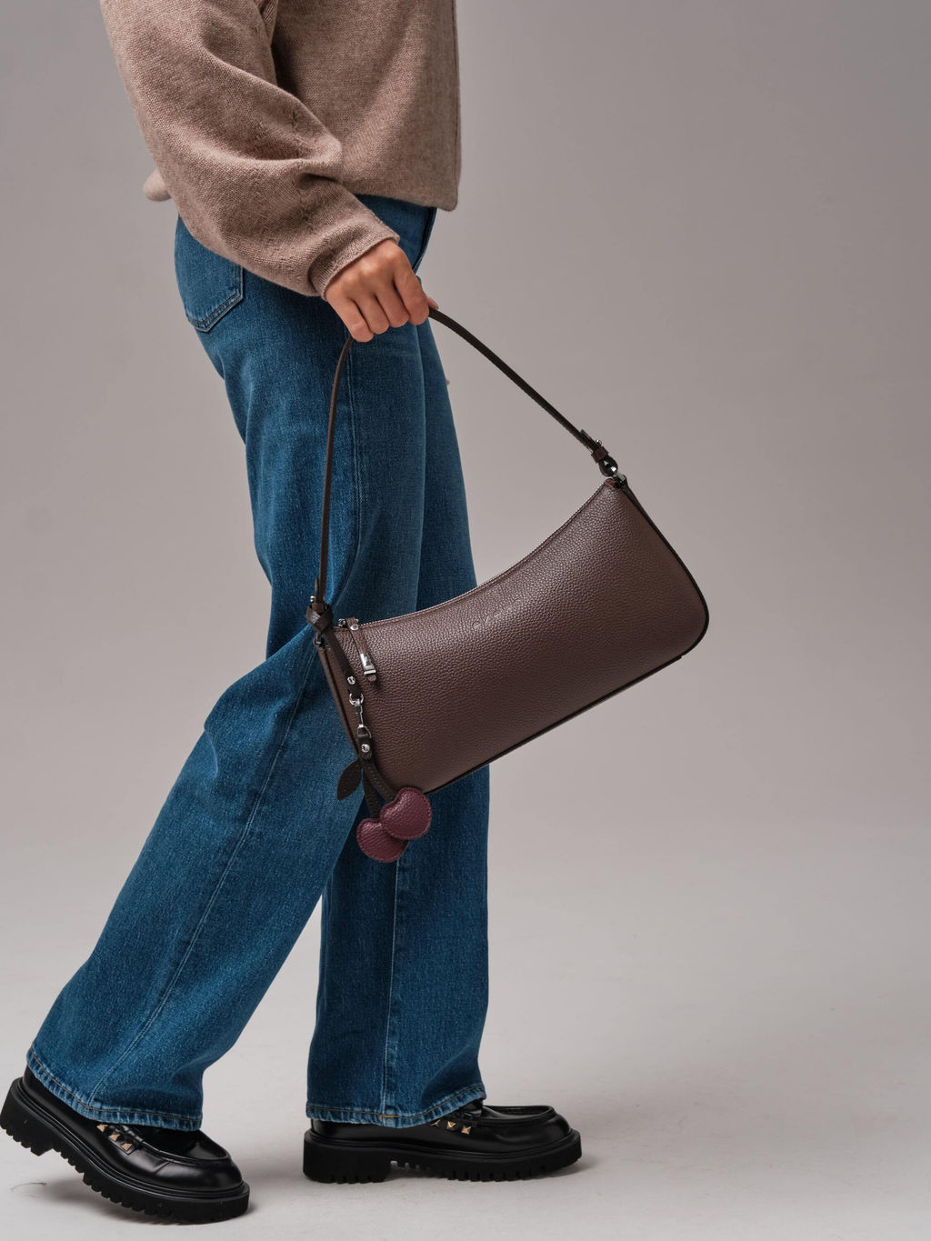 Сумка багет кросс-боди Azaro 31200 коричневый торф