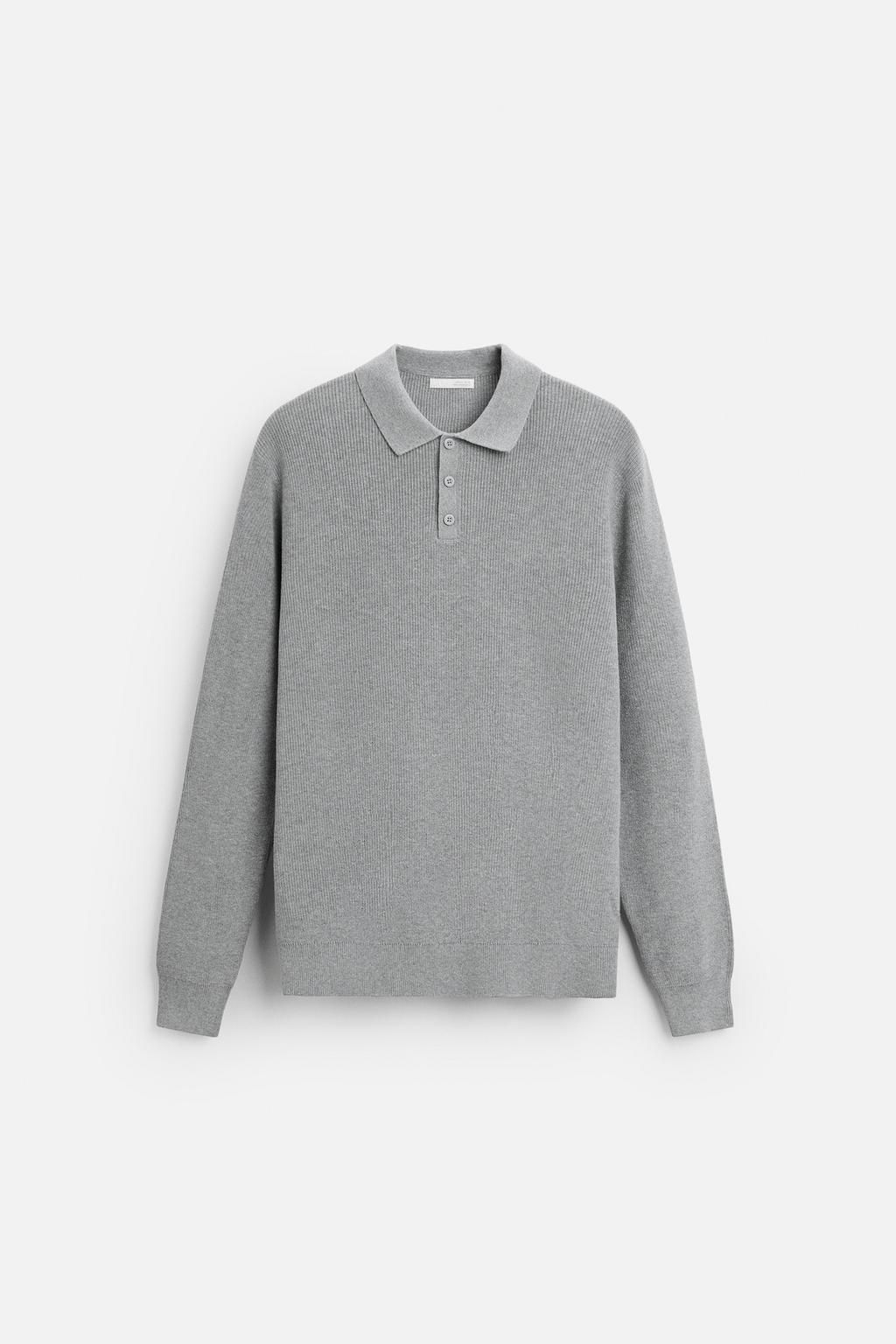 PURL KNIT POLO SHIRT - Zara фото 22