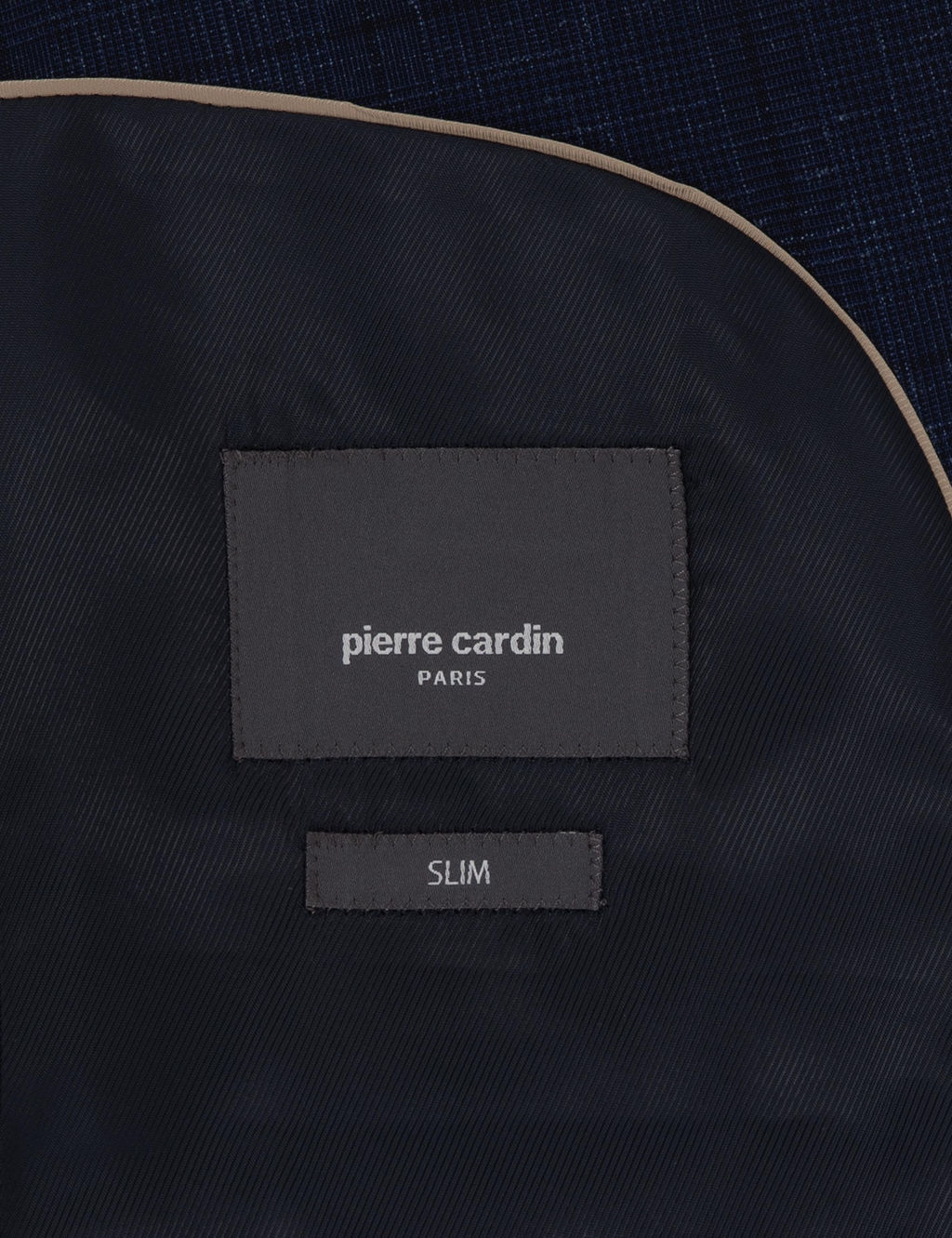 Lacivert Slim Fit Y_n Keten Kar___ml_ Tak_m Elbise