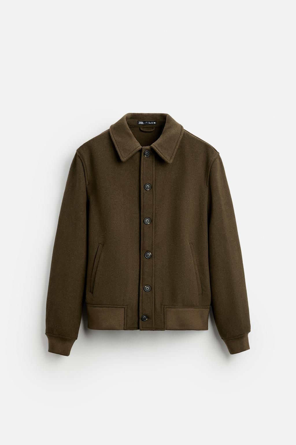 CONTRAST WOOL JACKET - Zara фото 6