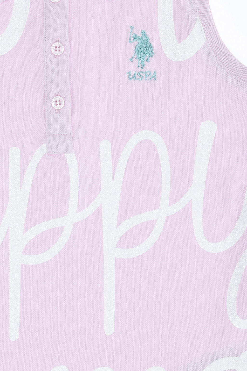 Футболка с воротником поло Magnolia для девочек - U.s. polo assn фото 3