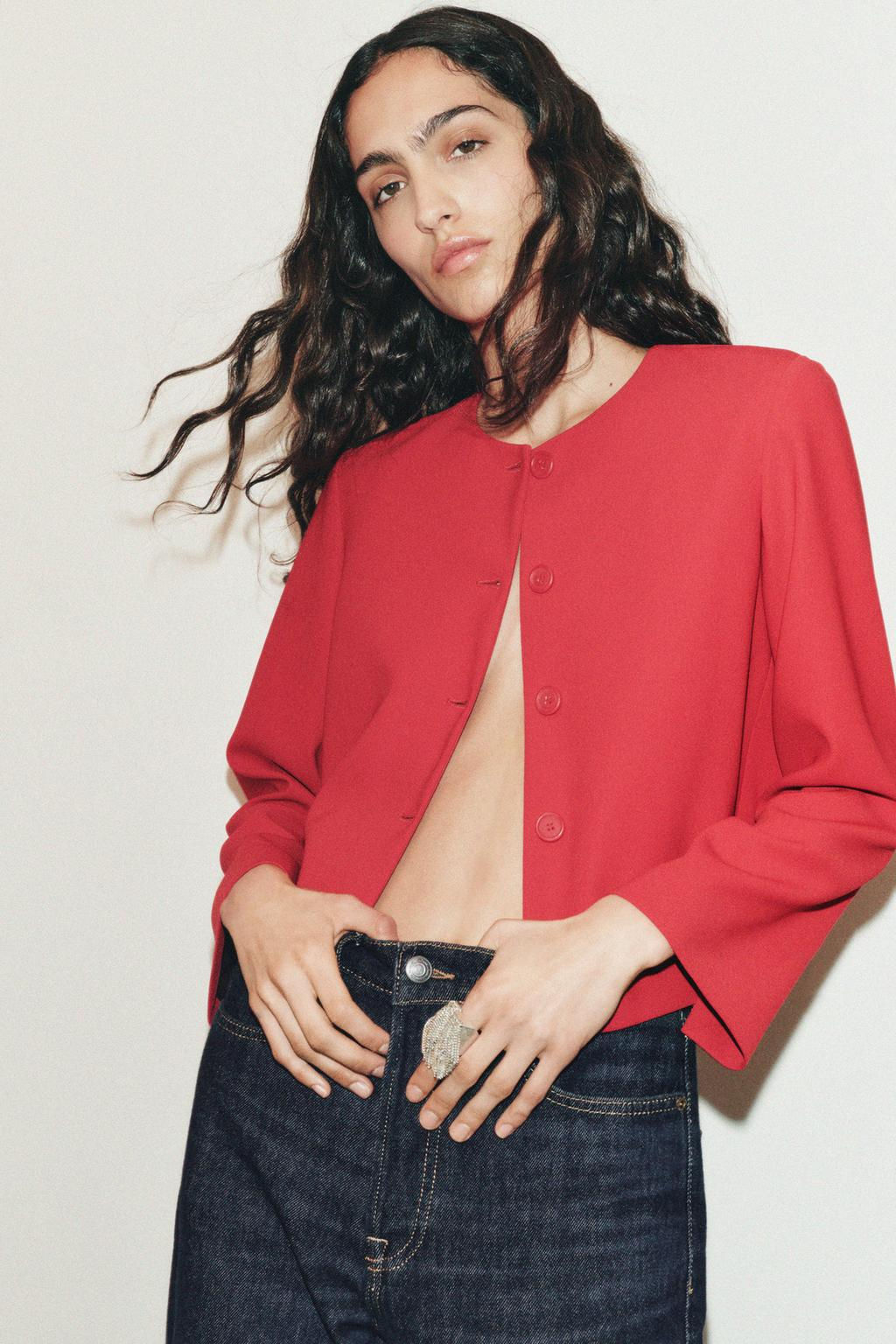ZW COLLECTION BUTTONED JACKET - Zara фото 14