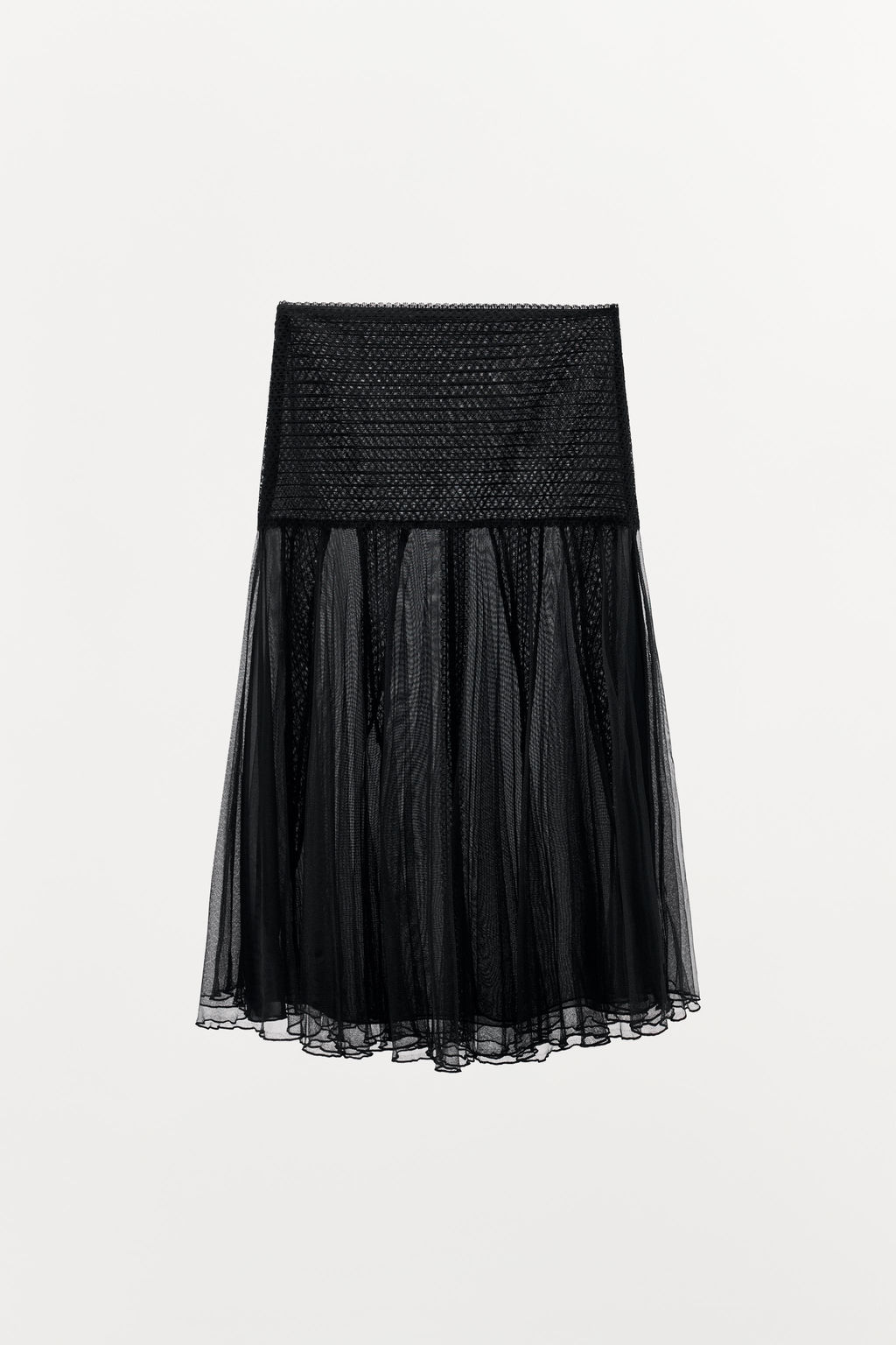 COMBINED LACE TULLE SKIRT - Zara фото 4