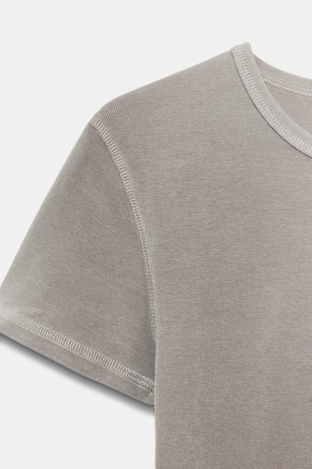 CAMISETA MANGA CORTA TEXTO / Gris - Zara фото 5