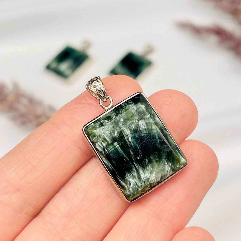 Кулон из камня Серафинит - Радуга самоцветов фото 2