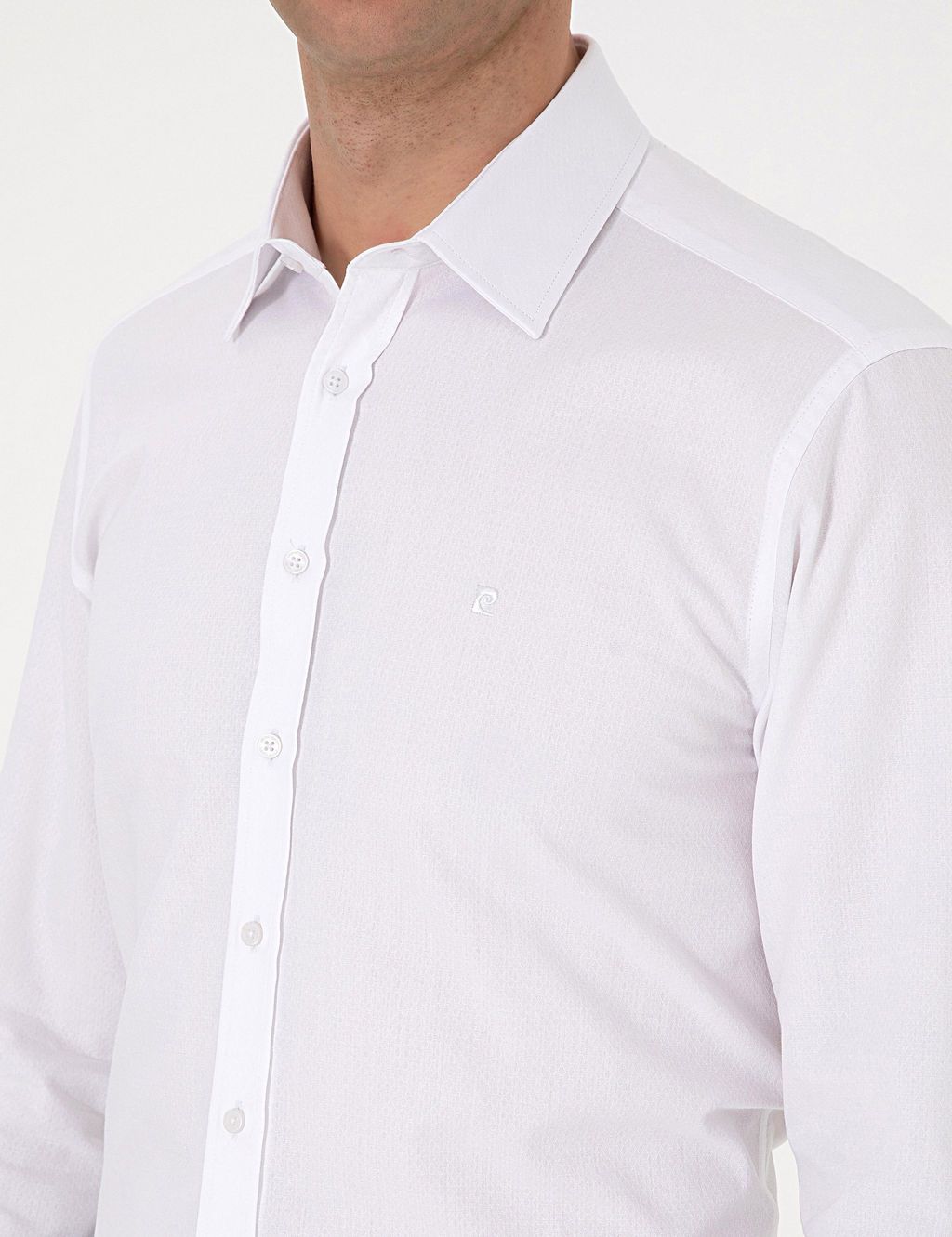 Beyaz Regular Fit Uzun Kollu G_mlek - Pierre cardin фото 7