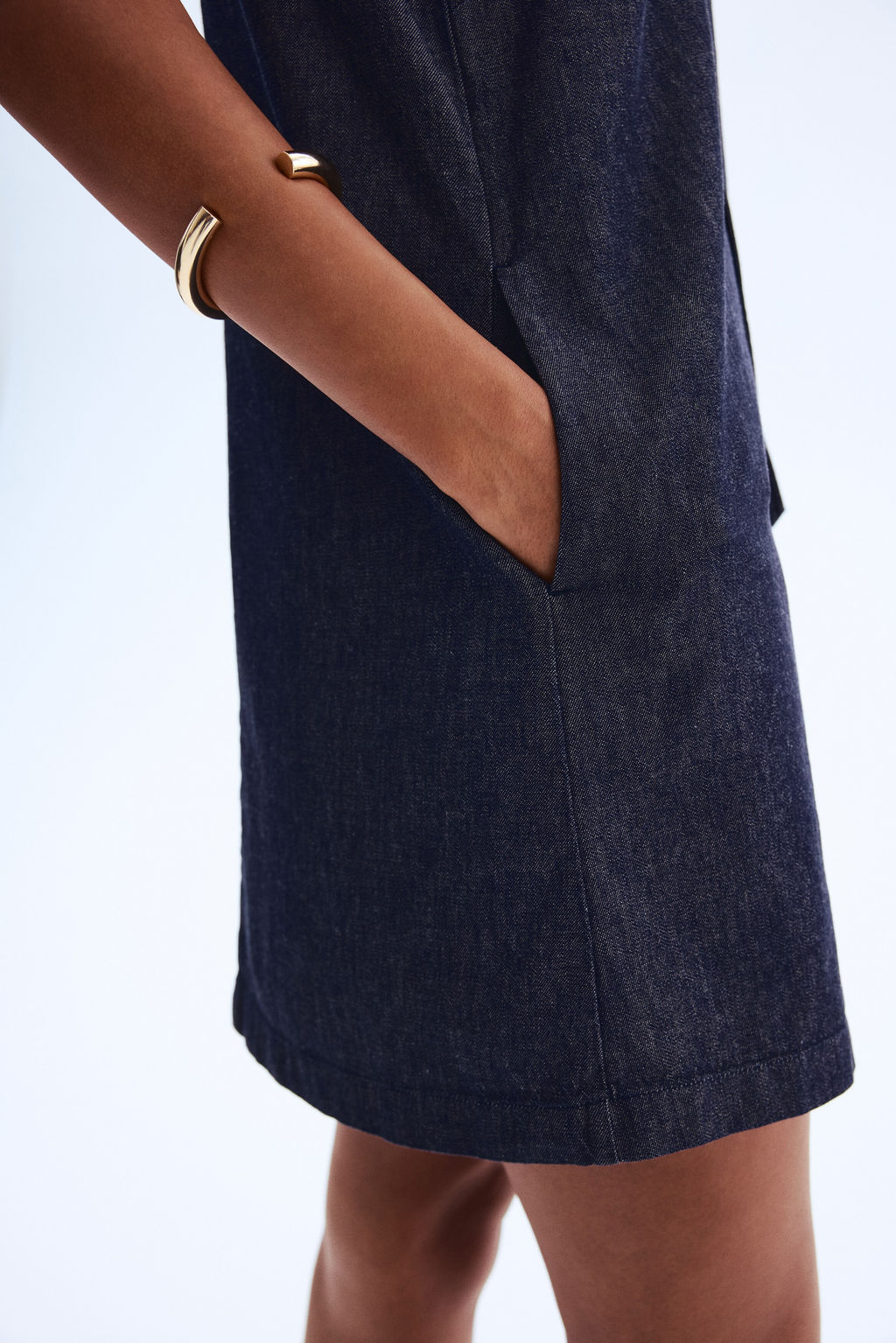 Vestido denim con cuello fular - H&m фото 6