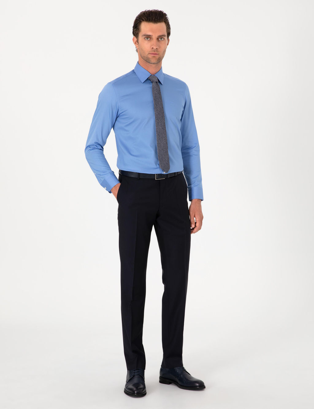 Mavi Slim Fit Pamuklu Klasik G_mlek