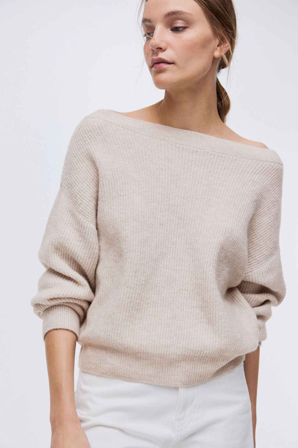 Jersey oversize con escote barco - H&m фото 5