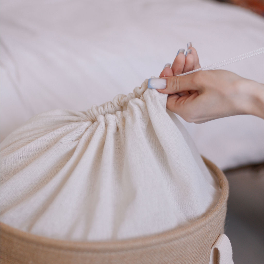 Корзина бельевая с ручками Кантри, Д350 Ш350 В420, бежевый - Handy home фото 6