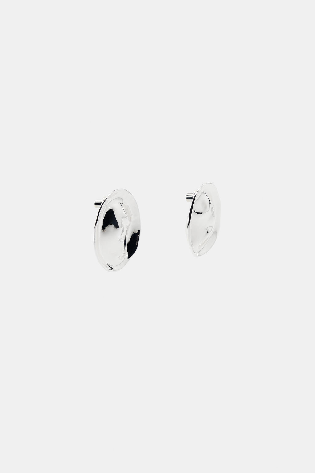 METAL PLATE EARRINGS - Zara фото 4