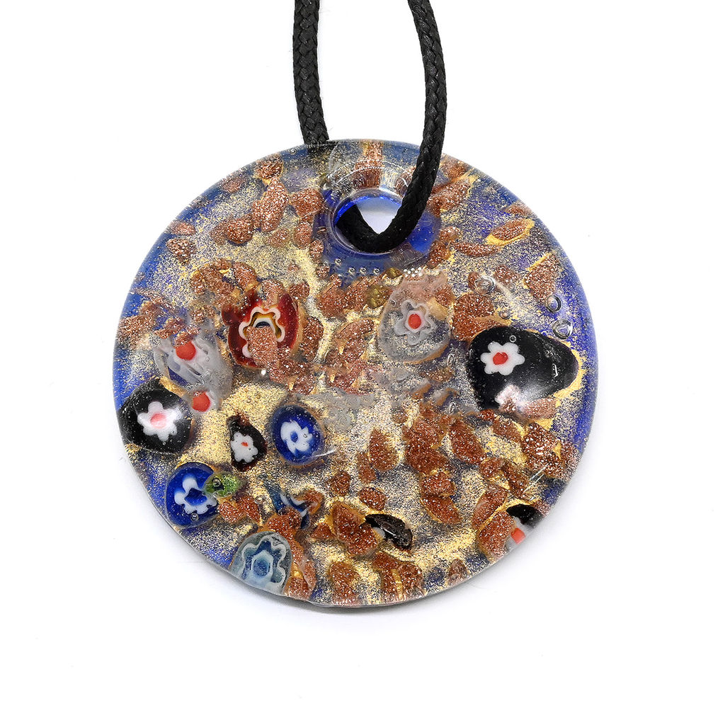 Круглая подвеска из муранского стекла 45мм цв.красный - Радуга камня фото 7