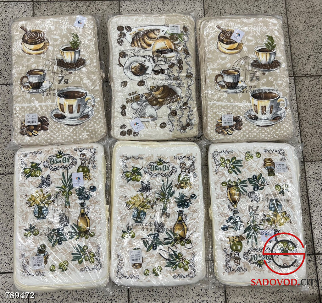 Полотенца микрофибра набор 12 шт