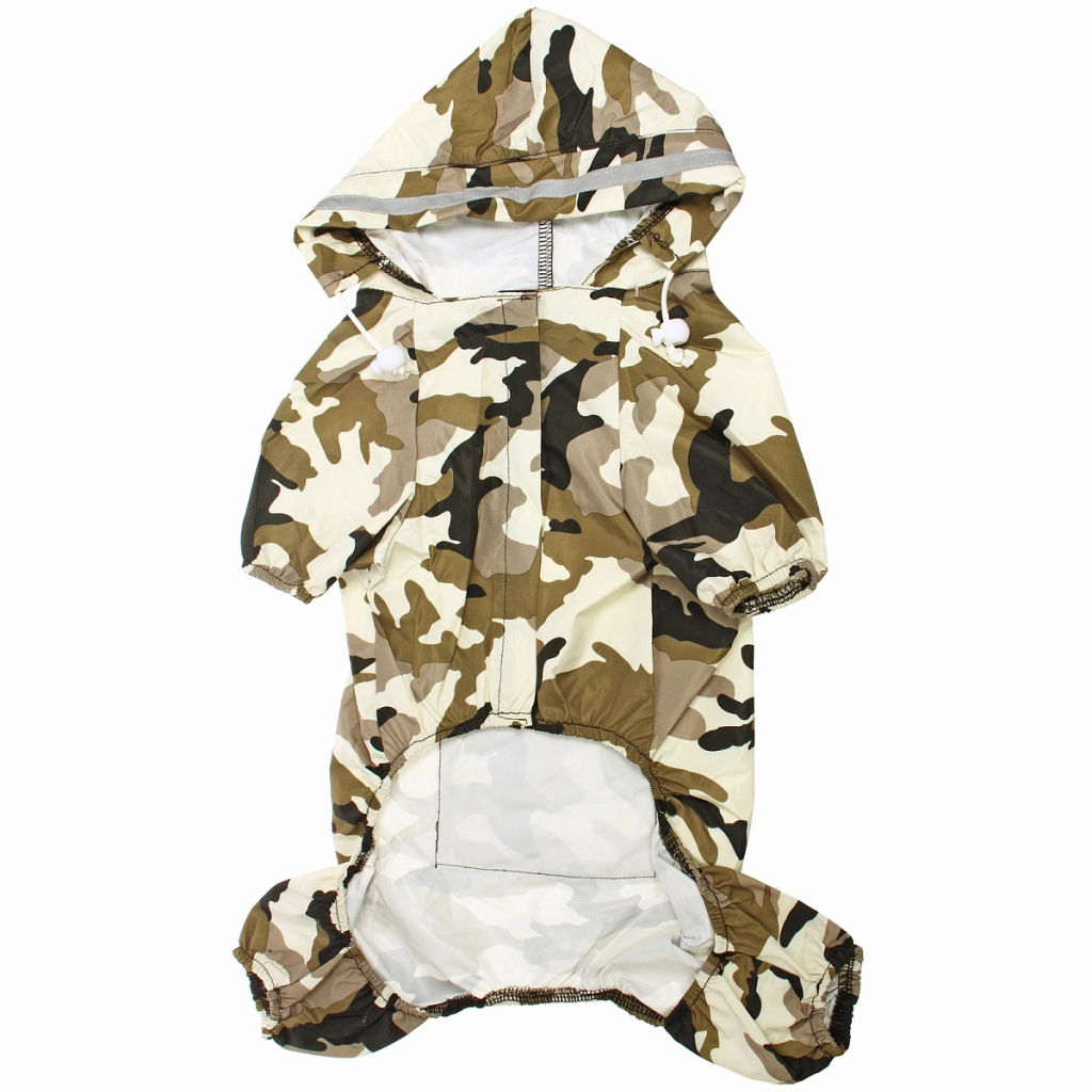 Дождевик для крупных пород собак "KOMFORT", принт хаки, р XL