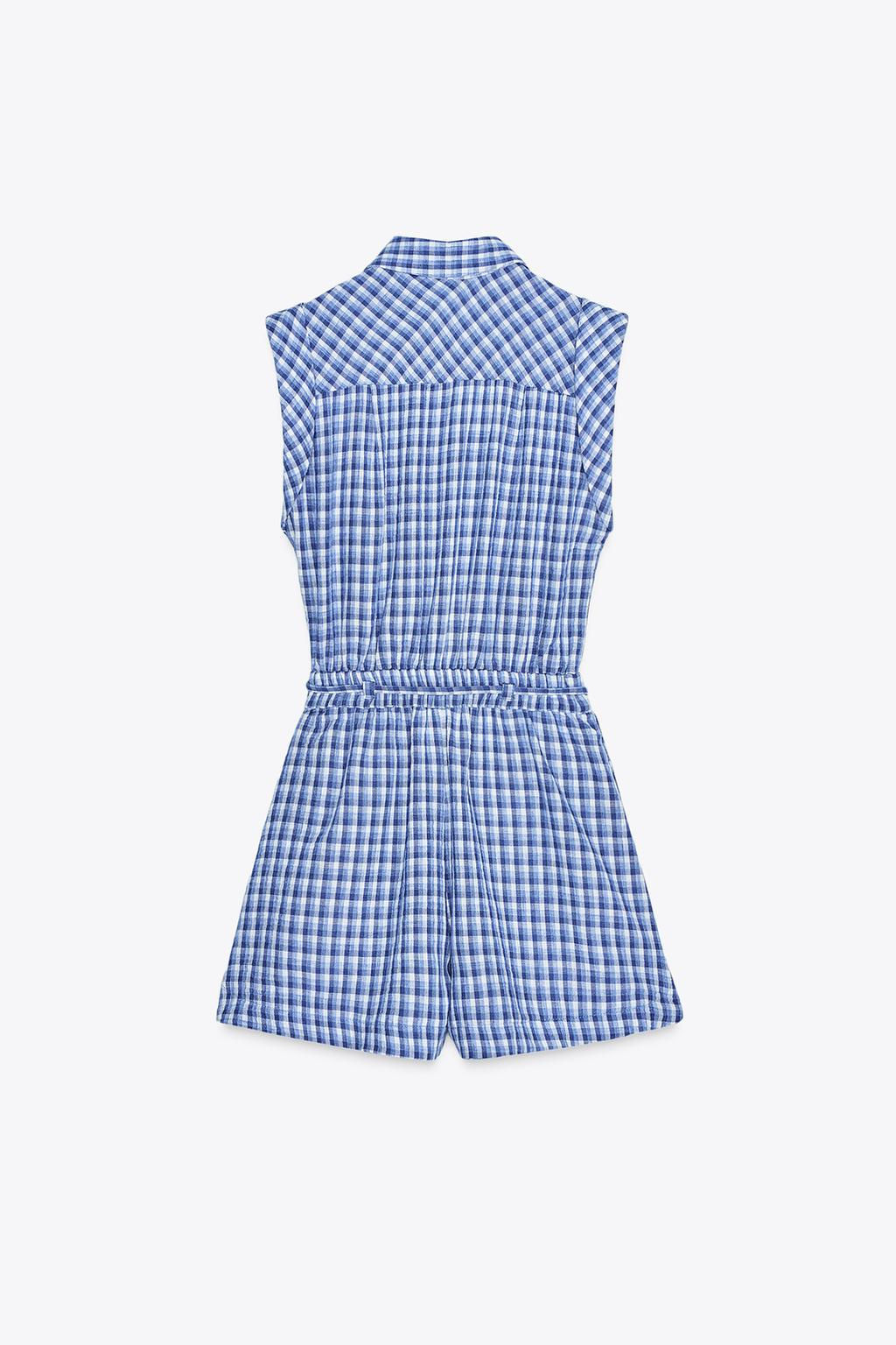 SHORT CHECKED JUMPSUIT - Zara фото 6