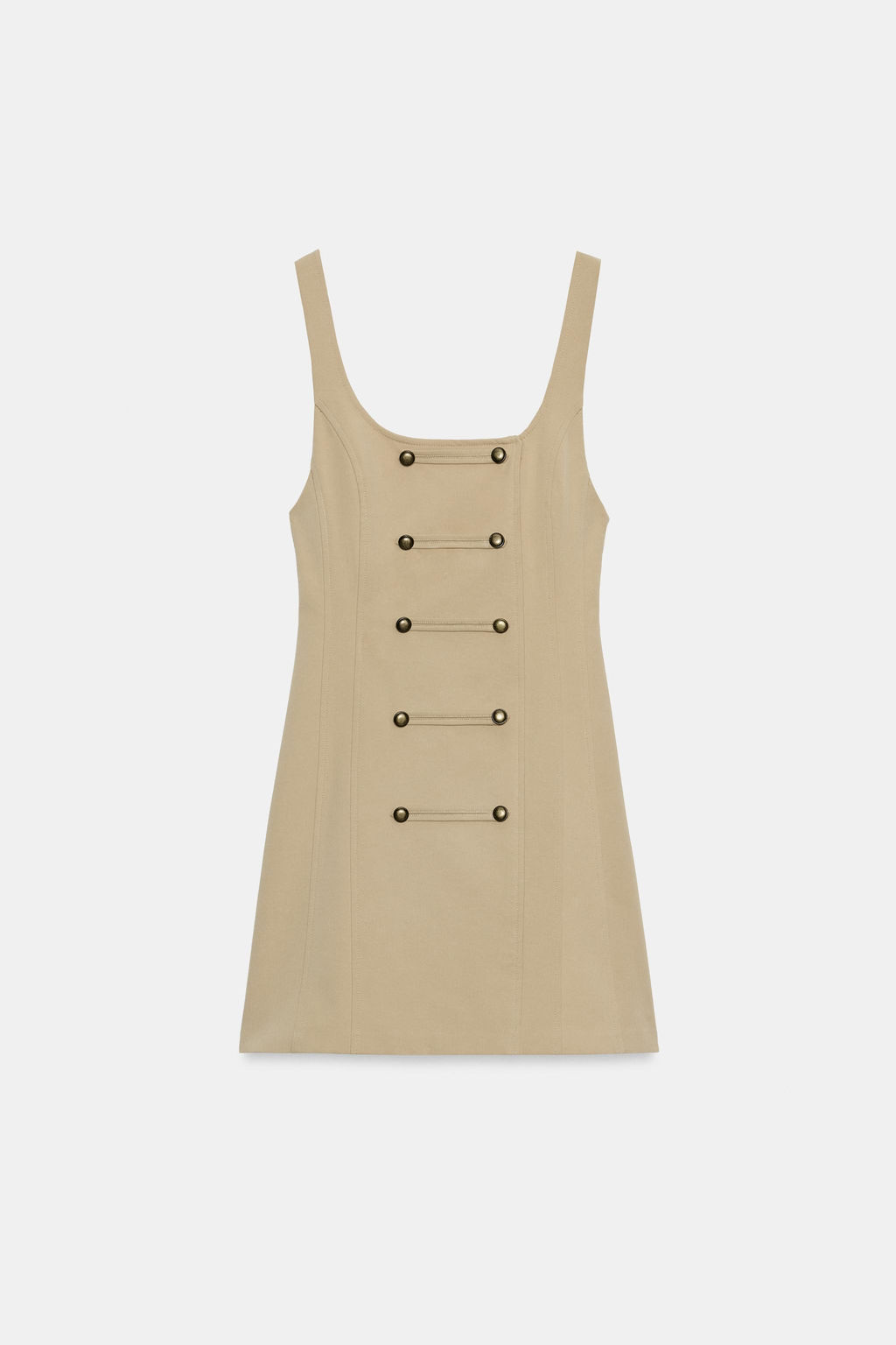 VESTIDO MINI BOTONES / Beige - Zara фото 4