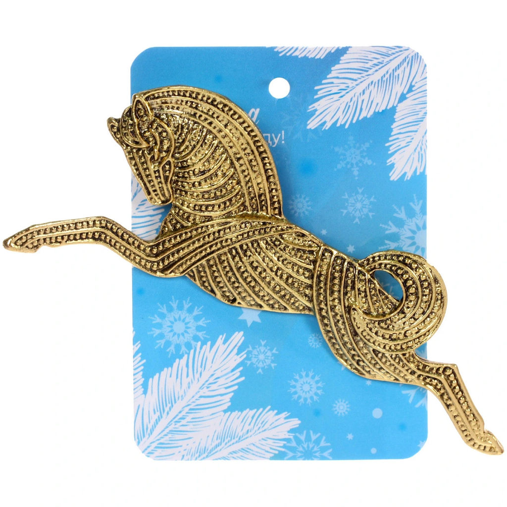 Цена за 4 шт. Брошь "Best Podarok - Valkyrie", цвет золото, 9*4см