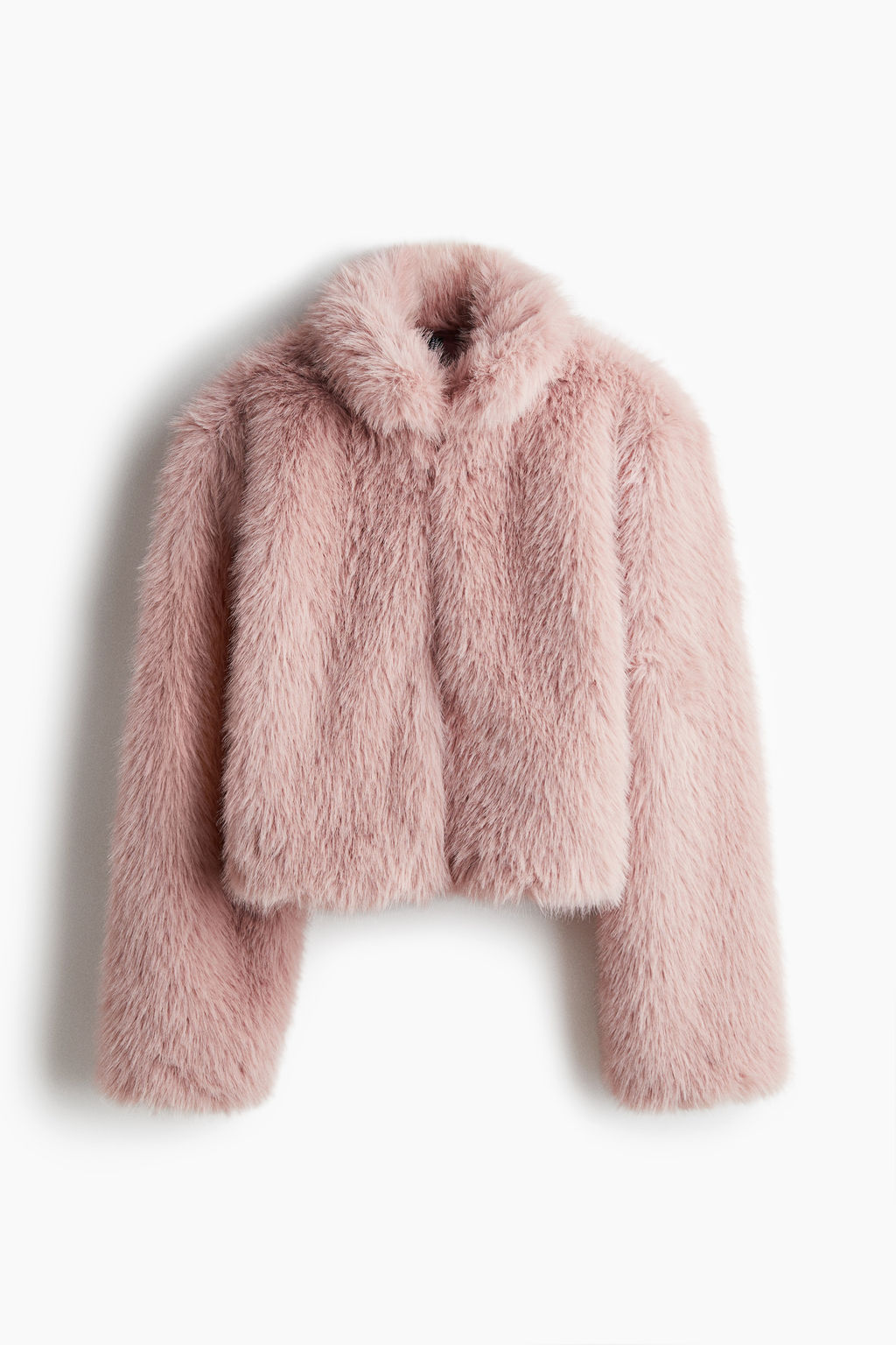 Chaqueta cropped efecto pelo
