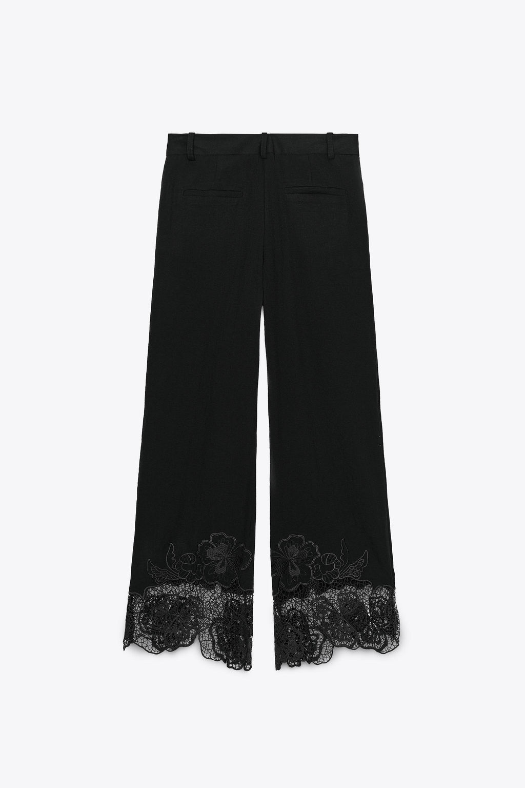 EMBROIDERED HEM CULOTTE TROUSERS - Zara фото 13