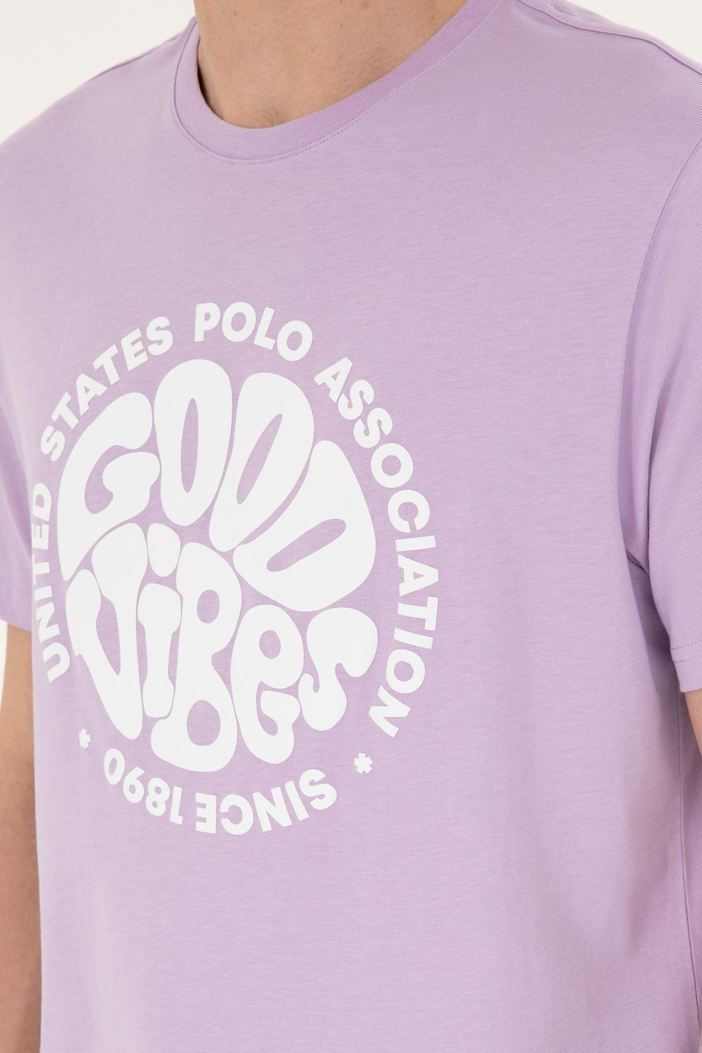 Футболка U.S. Polo Assn сиреневая из хлопка  фото 14