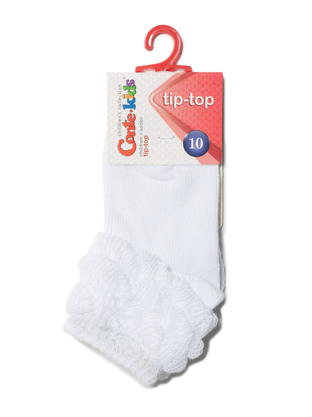 Цена за 2 пары Conte-kids Модные хлопковые носки TIP-TOP для самых маленьких белый