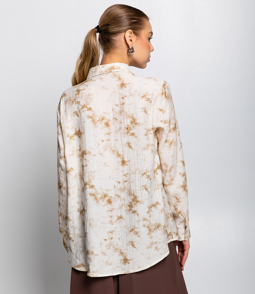 Рубашка #КТ089, бежевый - Dommod фото 3