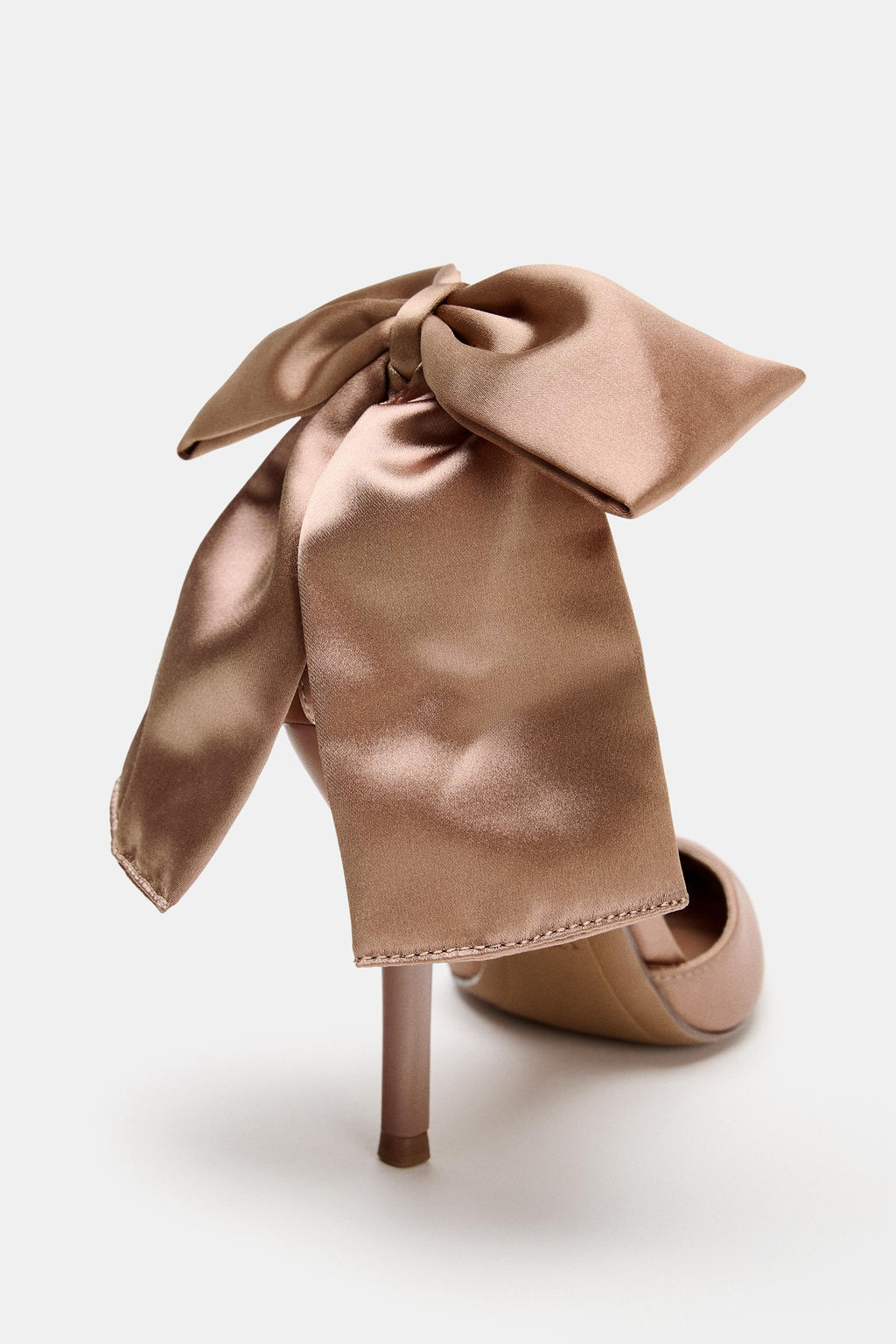 ZAPATO LAZO EFECTO SATINADO / Beige - Zara фото 5