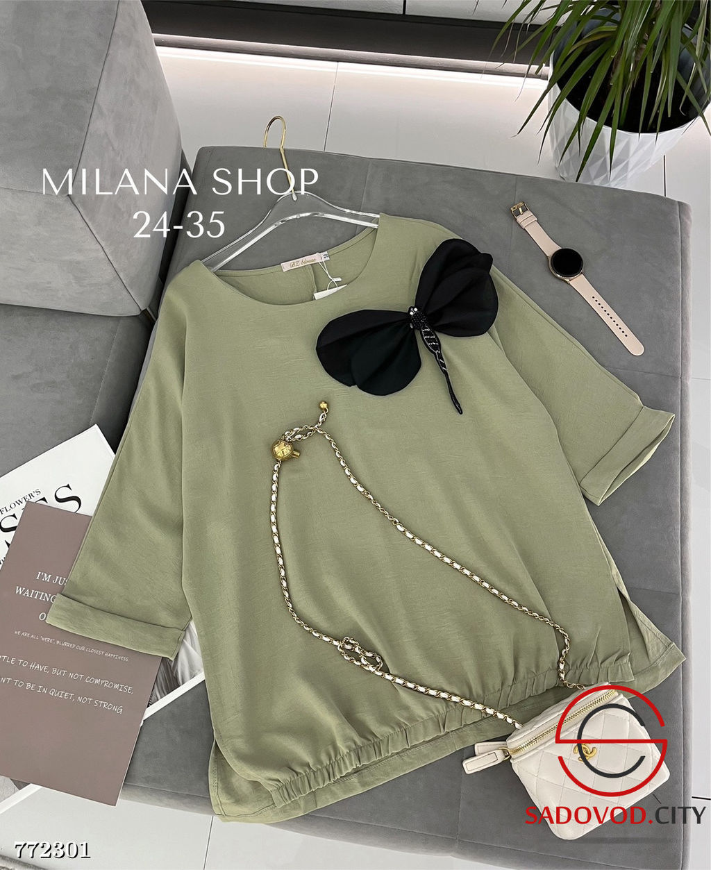 Женская блузка с коротким рукавом - Zum ming фото 2