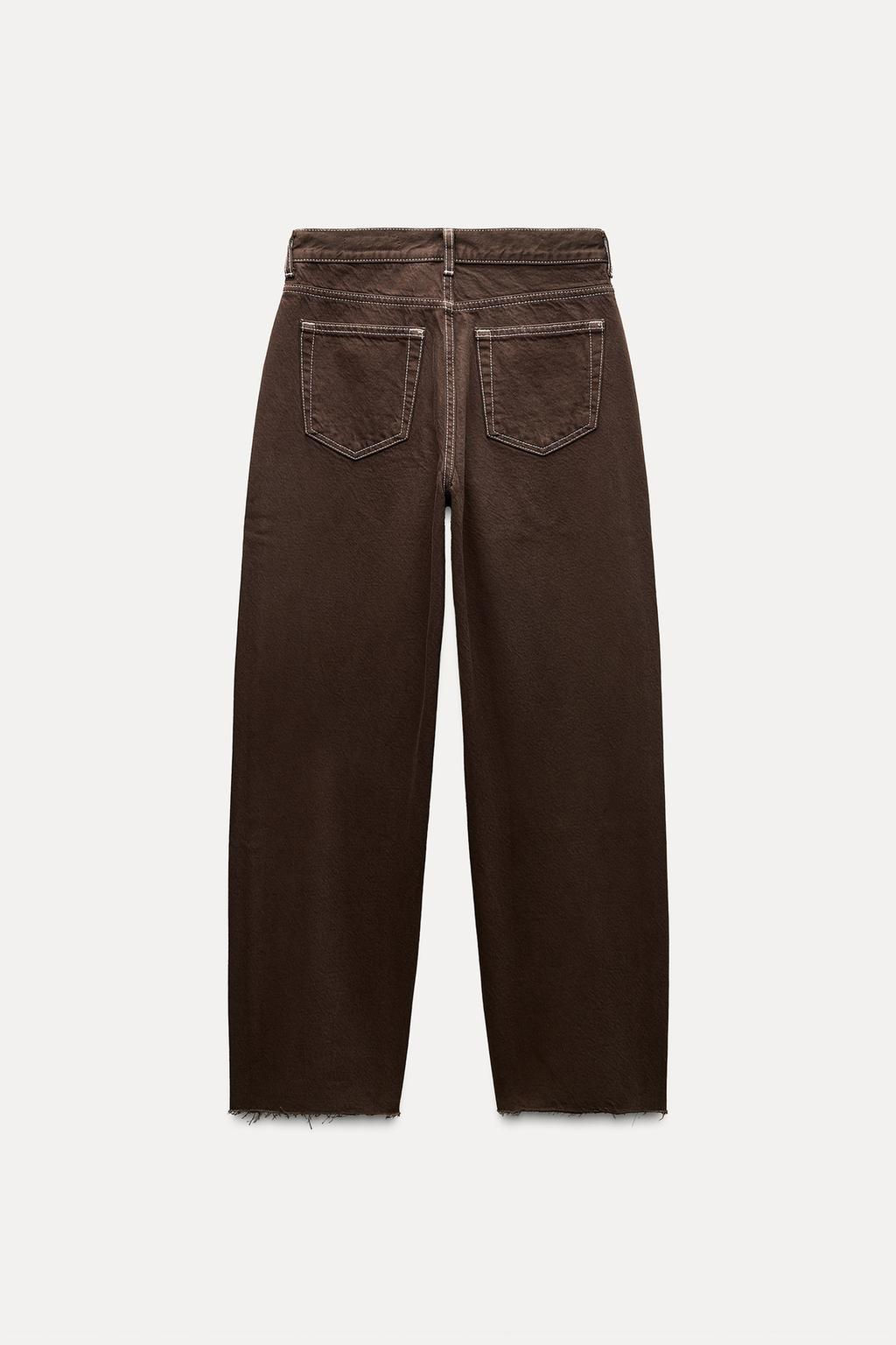 ZW COLLECTION BALLOON MID-WAIST JEANS - Zara фото 7
