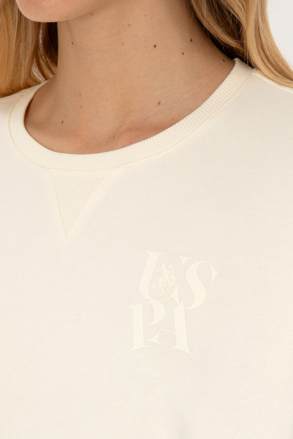 Kad_n Krem Sweatshirt - U.s. polo assn фото 7