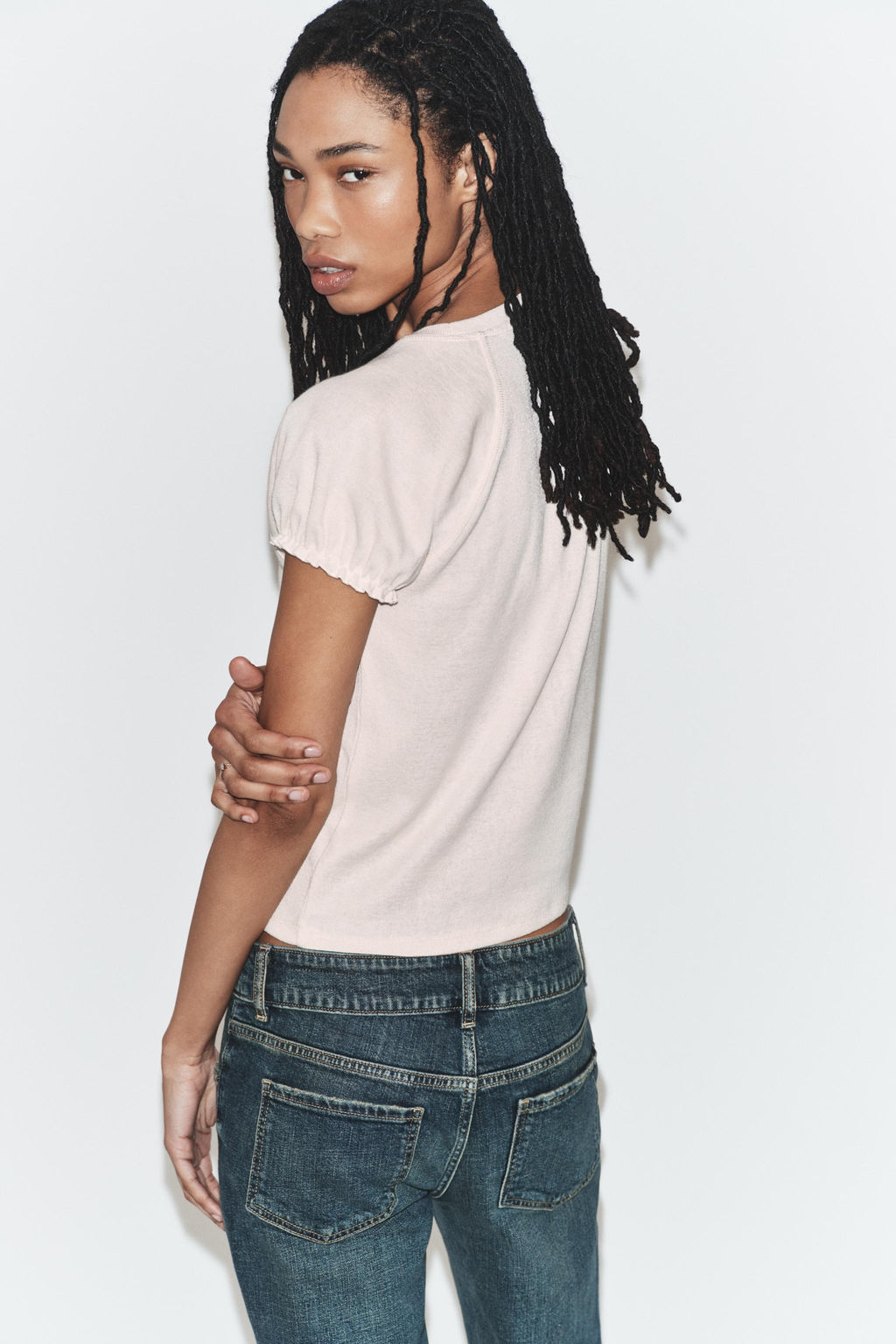 CAMISETA R?STICA VOLUMEN / Blanco roto - Zara фото 2