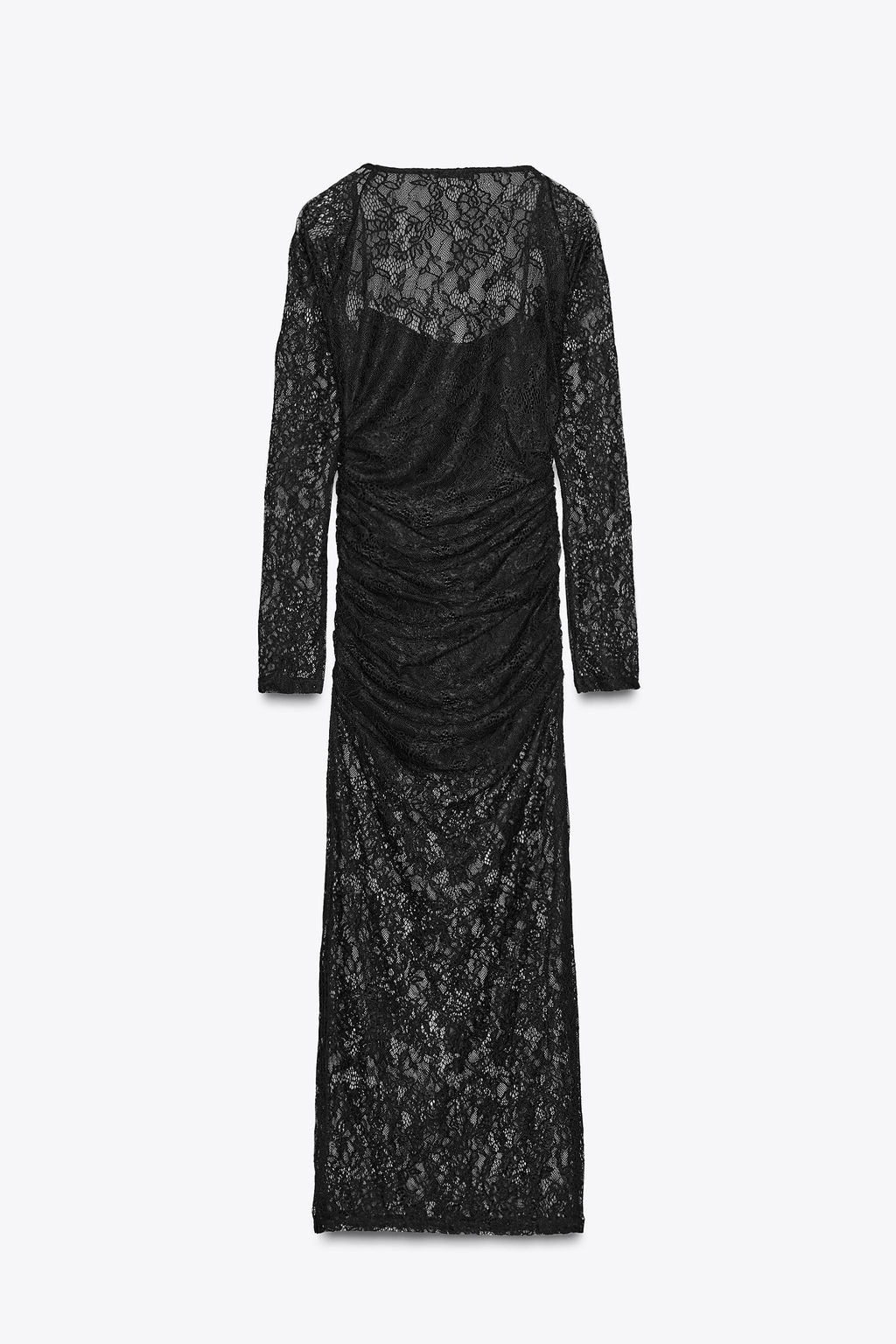 LACE MIDI DRESS WITH CUFFS - Zara фото 15