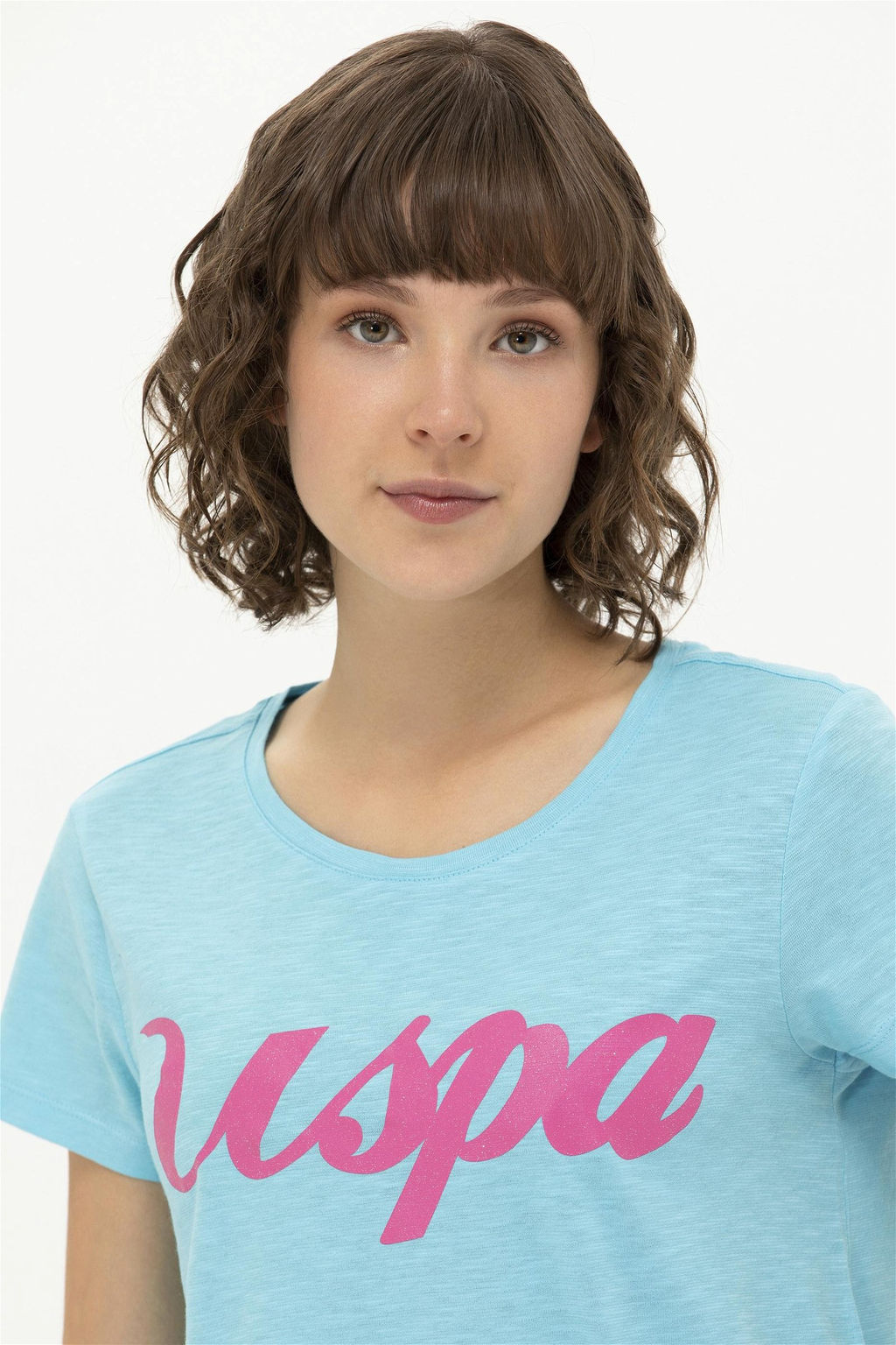 Женская бирюзовая футболка с круглым вырезом Неожиданная скидка в корзине - U.s. polo assn фото 2