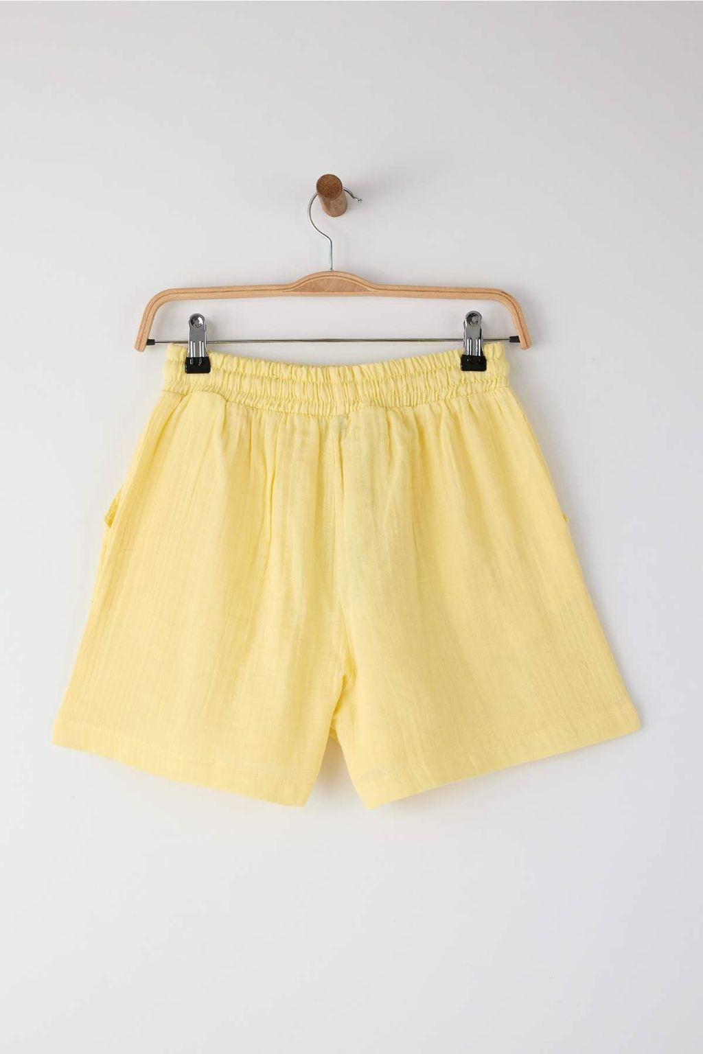 Siyah Muslin Beli Lastikli Yuksek Bel City Boy Sort & Bermuda TWOSS25SR00233 - Trendyolmilla фото 7