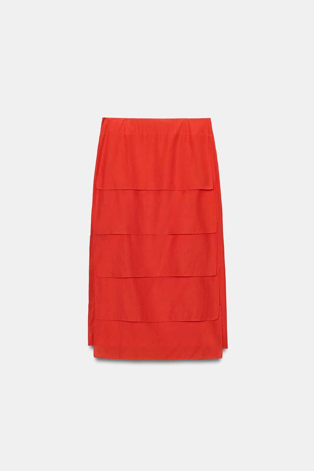 FALDA VOLANTES ZW COLLECTION / Rojo vivo - Zara фото 4