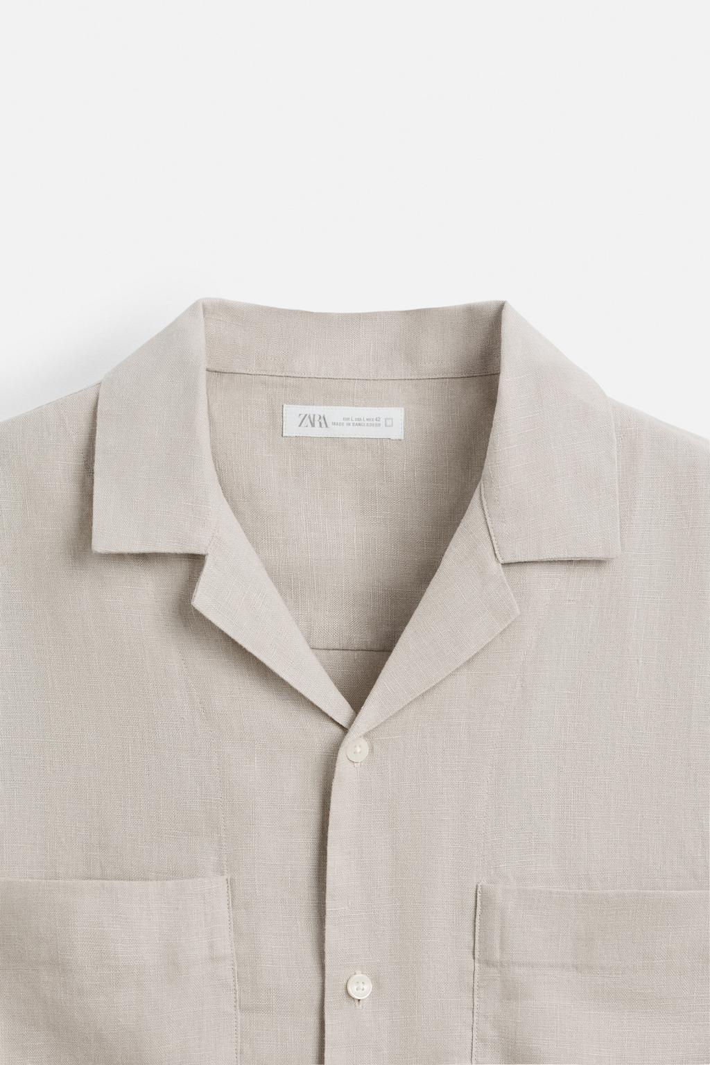 100% LINEN SHIRT - Zara фото 17