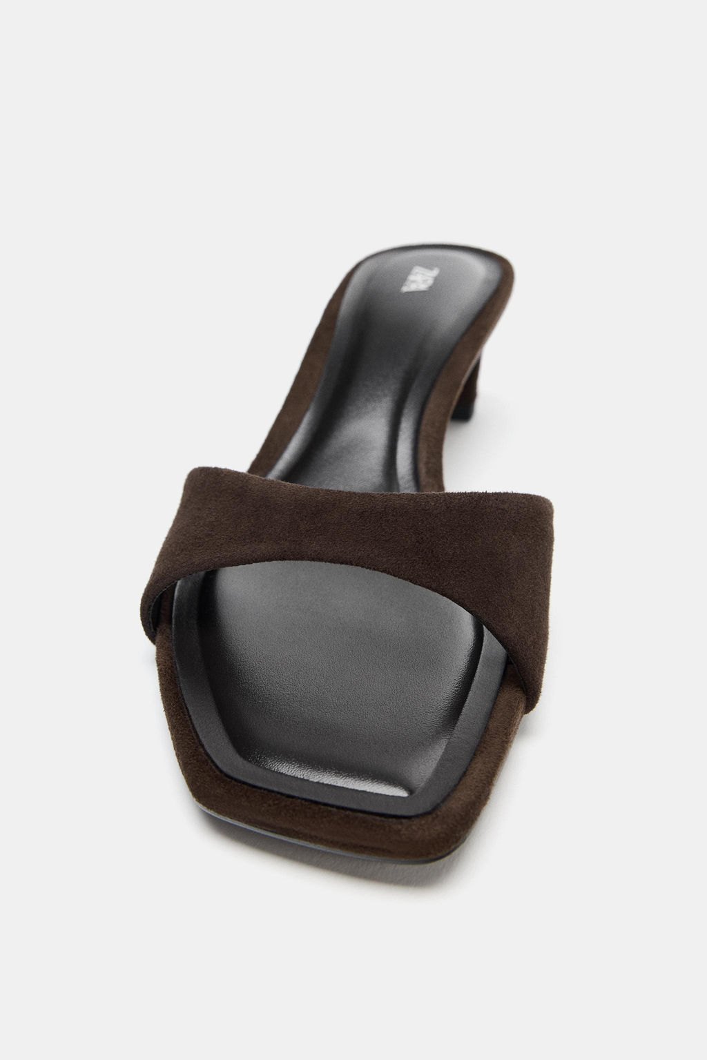 SANDALIA TAC?N ANTE / Marr?n Chocolate - Zara фото 4