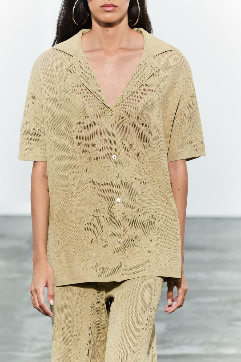 JACQUARD KNIT TROUSERS - Zara фото 2