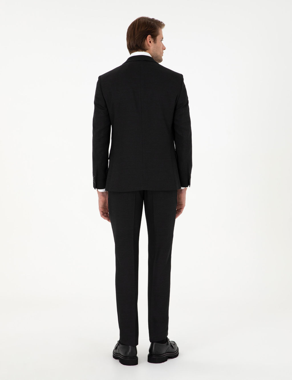 Siyah Ex. Slim Fit Y_nl_ Tak_m Elbise