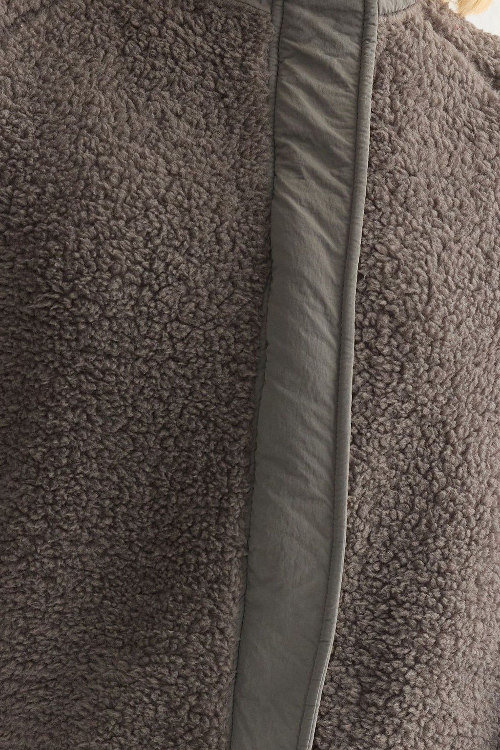 TRENDYOLMILLA Tas Pelus Regular/Normal Kal?p Dokuma Garnili Fermuarl? Kal?n Orme Sweatshirt TWOAW25SW00139  фото 9