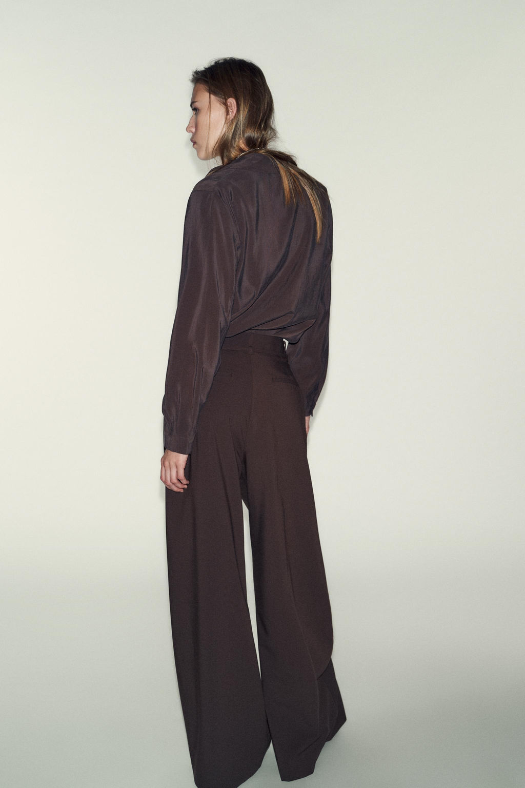 WIDE-LEG TROUSERS WITH THIN BELT - Zara фото 15