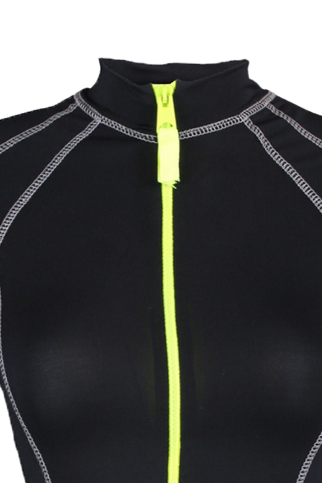 Siyah Crop Neon Fermuarl? Kol Buzgu Detayl? Orme Spor Ust/Bluz TWOSS21BZ0445 - Trendyolmilla фото 8